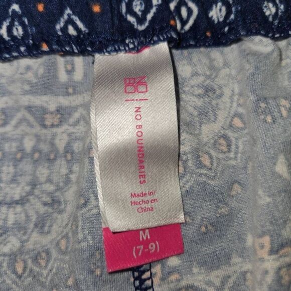 5 For $25 No Boundaries Blue and White Elephant Boho Buttery Soft Shorts - Picture 2 of 7